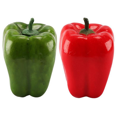 2τμχ Τεχνητή Προσομοίωση Τροφίμων Λαχανικά Ψεύτικη πιπεριά τσίλι Φρούτα φωτογραφίας στηρίγματα για διακόσμηση δωματίου Διακόσμηση σπιτιού