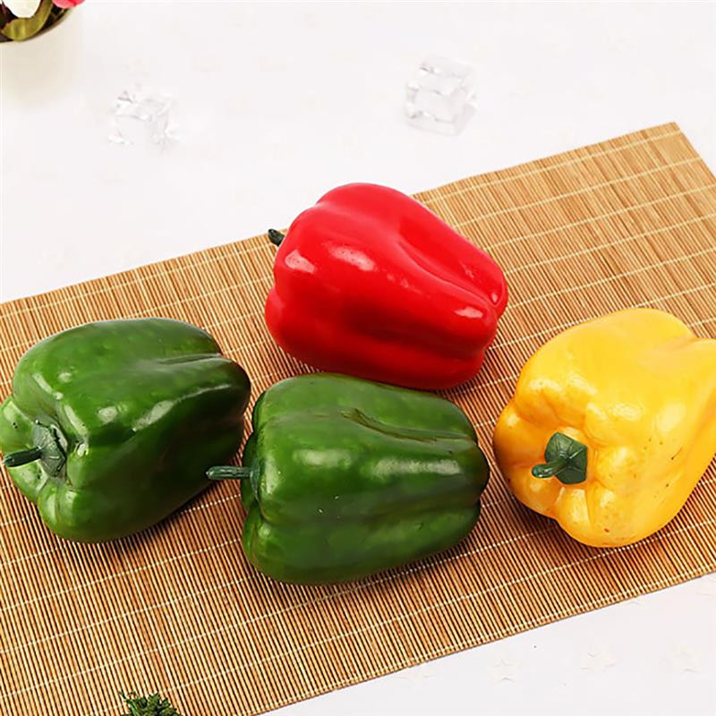 2db Mesterséges Szimulációs Élelmiszer Zöldség Hamis Chili Paprika Gyümölcs Fényképészeti Kellékek Dekoráció Szoba Lakberendezés