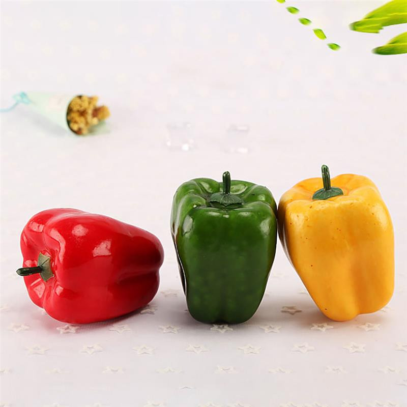 2db Mesterséges Szimulációs Élelmiszer Zöldség Hamis Chili Paprika Gyümölcs Fényképészeti Kellékek Dekoráció Szoba Lakberendezés
