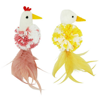 Legendog Cute Chick Kitten Play Toy Cat Interactive Toy With Fake Feather Cat Playing Toy Домашни любимци Продукти за котки