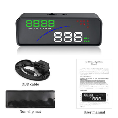 Autós digitális automata sebességmérők fejjel felfelé álló kijelző Autó vízhőmérséklet feszültség riasztás Intelligens automata eszközök Hud kijelző