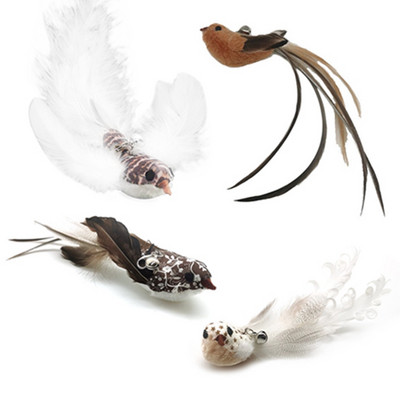 Legendog 4Pcs Παιχνίδια για γάτες Αντικατάσταση παιχνιδιών Διαδραστικό Faux Bird Ραβδί Γάτας Ανταλλακτικό Teaser Γάτα Ανταλλακτικό Αξεσουάρ για κατοικίδια Προμήθειες για κατοικίδια