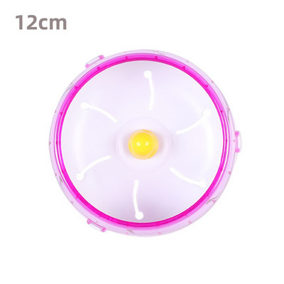 Mājdzīvnieka kāmja skriešanas ritenis izslēgts lidojošais apakštase tērauda ass skriešanas disks rotaļlietas būris mazo dzīvnieku kāmja piederumi