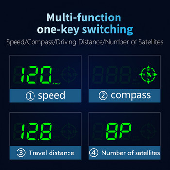 NOYAFA NF-G7 GPS Ταχύμετρο Ψηφιακός Συναγερμός Υπενθύμιση Αυτόματη Οθόνη Head-Up Ψηφιακός μετρητής hud head up display αξεσουάρ αυτοκινήτου 2023