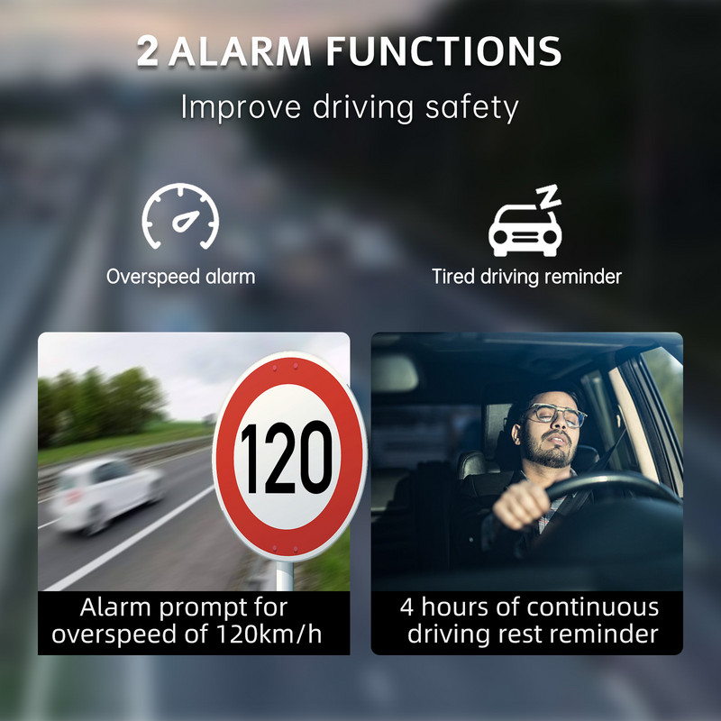 M30 GPS HUD Head Up kijelző Digitális Hud sebességmérő sebességtúllépés riasztó iránytűvel a fáradtságra emlékeztető minden autóhoz