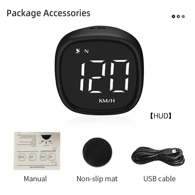 M30 GPS HUD Head Up kijelző Digitális Hud sebességmérő sebességtúllépés riasztó iránytűvel a fáradtságra emlékeztető minden autóhoz