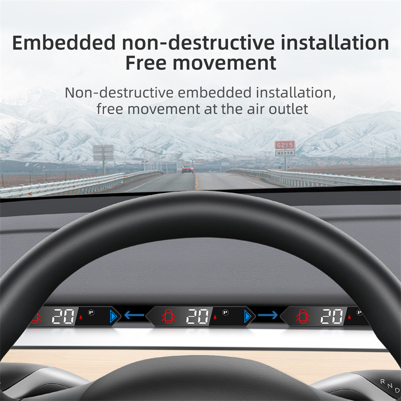 Tesla Digital GPS Speedometer Car HUD Head Up Display με Speed MPH Compass Direction Fatigue essories for Vehicles