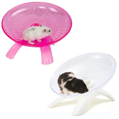 Hamster Toy Pet Mouse mice Running Wheel Mute Flying Saucer  Axle Wheel Running Disc Toys Cage Small Animal Hamster Accessories