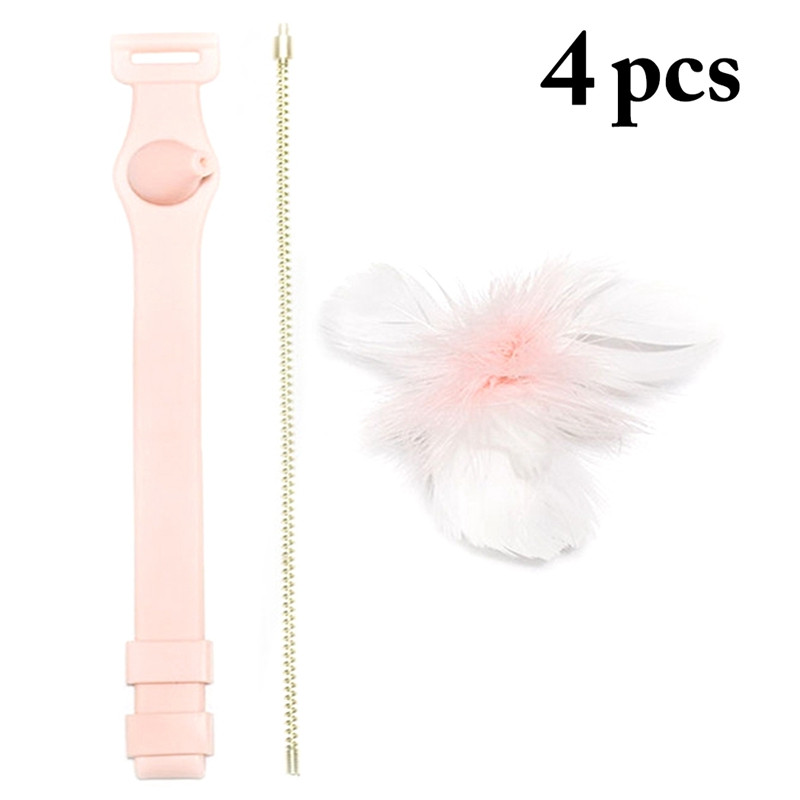 Legendog cica ugrató szett, 4 db-os kisállatnyakörv Vicces macskajáték toll ugrató Stick Cat, mivel szia, unalom enyhítése cicajátékok