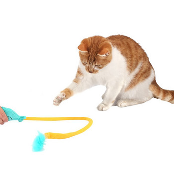 Legendog Cat-Toys Cat Interactive Toys Mouse Shaped Toy Cat PP Cotton Toy Long Tail Rat Shape Pretty Cute Cat Toy Pet Supplies