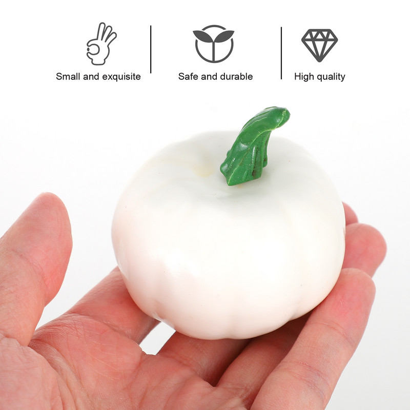 Habos fehér sütőtök szimuláció Halloween fotózás kellékek dekorációk mesterséges díszek valósághű kellékek