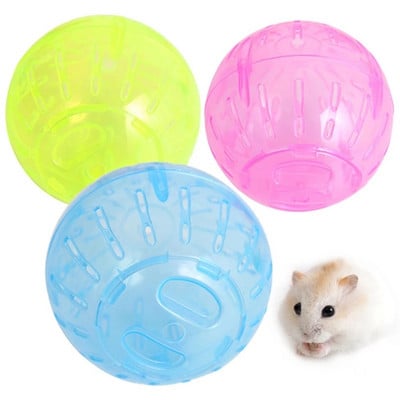 1 gab plastmasas lolojumdzīvnieku grauzēju pelēm skriešanas bumbas rotaļlieta Kāmja žurkas vingrošanas bumbas rotaļlieta