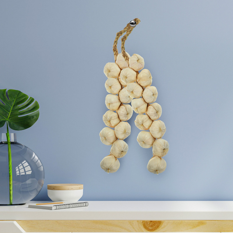 2Pack Outdoor Play Toys For Kids γιρλάντα Artificial Garlic String Stings Photography Props Garlic for Kitchen Garden Indoor Lifelike