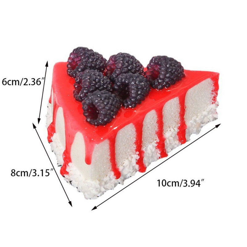 Elhelyezhető Szimulációs torta Háromszög alakú torta PU anyagú torta modell hamis kettős célú hűtőmatrica bevásárlóközpontok