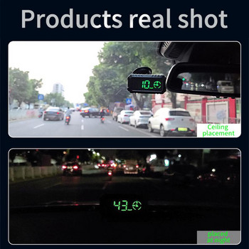 Αυτοκίνητο HUD Speedometer Ψηφιακό ταχύμετρο Car Truck Heads Up Οθόνη Auto Odometer Smart Gadget Accessories for Vehicles