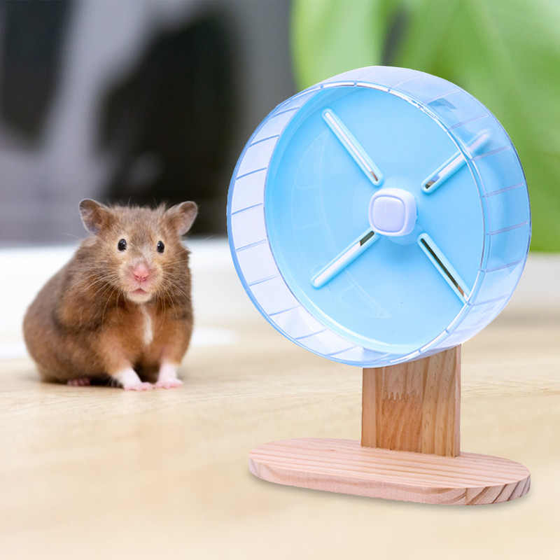 Βάση τροχού για τρέξιμο χάμστερ Μικρή θήκη για παιχνίδια με ρόδες για κατοικίδια Στιβαρή ξύλινη σχάρα για παιχνίδι με τροχούς