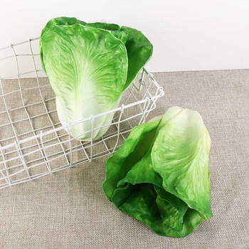 PU Simulation Realistic Artificial Lifelike Decorative Photo Prop Vegetable Model Lettuce Model Display Table