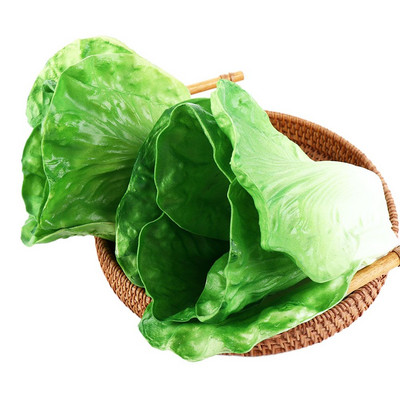 PU Simulation Realistic Artificial Lifelike Decorative Photo Prop Vegetable Model Lettuce Model Display Table