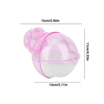 Φορητή μπανιέρα χάμστερ Διαφανής μπάλα τρεξίματος για κατοικίδια Πλαστική γείωση Μικρές προμήθειες κατοικίδιων Δοχεία μπάνιου με άμμο για Gerbil Syrian