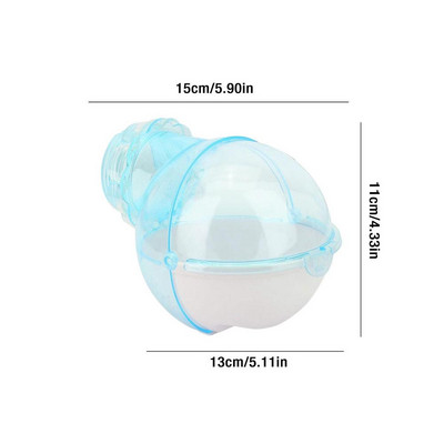 Φορητή μπανιέρα χάμστερ Διαφανής μπάλα τρεξίματος για κατοικίδια Πλαστική γείωση Μικρές προμήθειες κατοικίδιων Δοχεία μπάνιου με άμμο για Gerbil Syrian