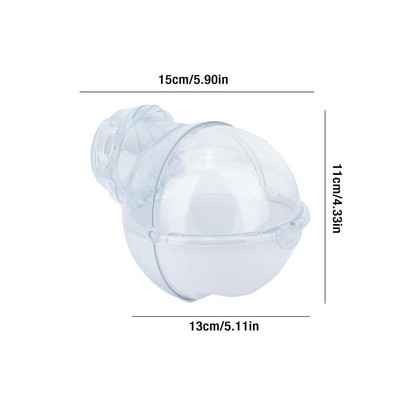 Φορητή μπανιέρα χάμστερ Διαφανής μπάλα τρεξίματος για κατοικίδια Πλαστική γείωση Μικρές προμήθειες κατοικίδιων Δοχεία μπάνιου με άμμο για Gerbil Syrian