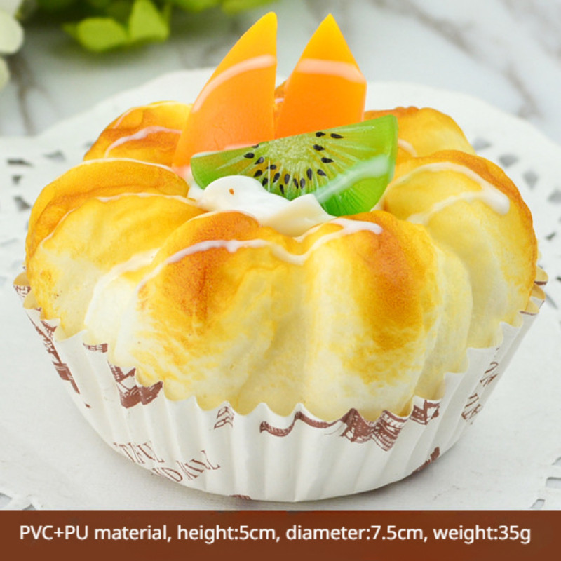 Mesterséges torta modell fotózás kellékek kirakati kijelző szimuláció gyümölcskenyér otthoni dekoráció