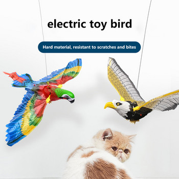 Νέα προσομοίωση Bird Cat Toy Funny Self-hey Hanging Door Automatic Cat Stick Scratch Rope Eagle Cat Interactive Toy Cat Supplies