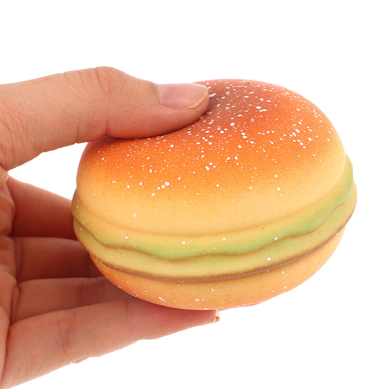 Burger Stress Ball 3D Hamburger Toys Αισθητήριο παιχνίδι σιλικόνης αποσυμπίεσης σιλικόνης συμπίεσης μπάλας