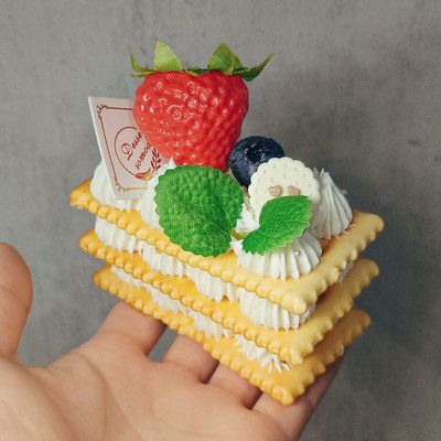 Szimulációs szendvicssüti mesterséges ételek krémes szendvics keksz modell party dekoráció pékség desszert bemutató kellékek