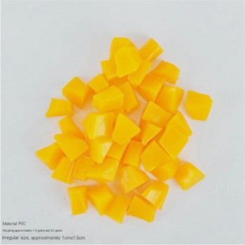 Пластмасов симулативен модел Плодов блок Жълта праскова Фалшива храна Направи си сам Artificiall Slice Подпори Лопатка Топка Квадратна портокалова торта Сладолед