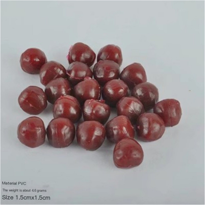 Προσομοιωμένο Cherry Black Currant Brewing Tea Fruit Accessories DIY Display Props Ρεαλιστικό τεχνητό επιδόρπιο PVC παρασκευή παγωτού