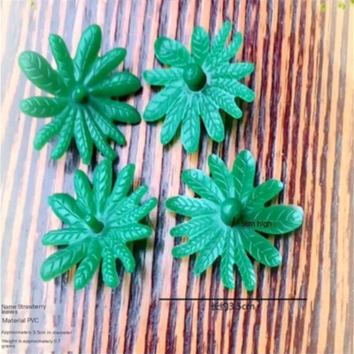 Πλαστικό μοντέλο προσομοίωσης φρούτων Φράουλα ψεύτικο φαγητό diy Τεχνητά κομμένα στηρίγματα λευκό Square Ding Green Cake Ice Cream Decorat