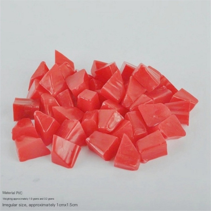 Πλαστικό μοντέλο προσομοίωσης φρούτων Φράουλα ψεύτικο φαγητό diy Τεχνητά κομμένα στηρίγματα λευκό Square Ding Green Cake Ice Cream Decorat