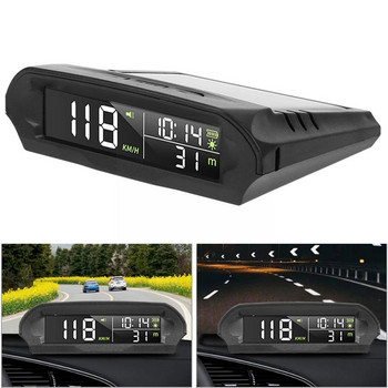 HUD Wireless Head Up Display GPS Ταχύμετρο Ρολόι Υψόμετρο USB Universal Charge Αξεσουάρ Temp Solar Digital Automotive K2X4