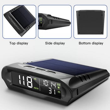 HUD Wireless Head Up Display GPS Ταχύμετρο Ρολόι Υψόμετρο USB Universal Charge Αξεσουάρ Temp Solar Digital Automotive K2X4