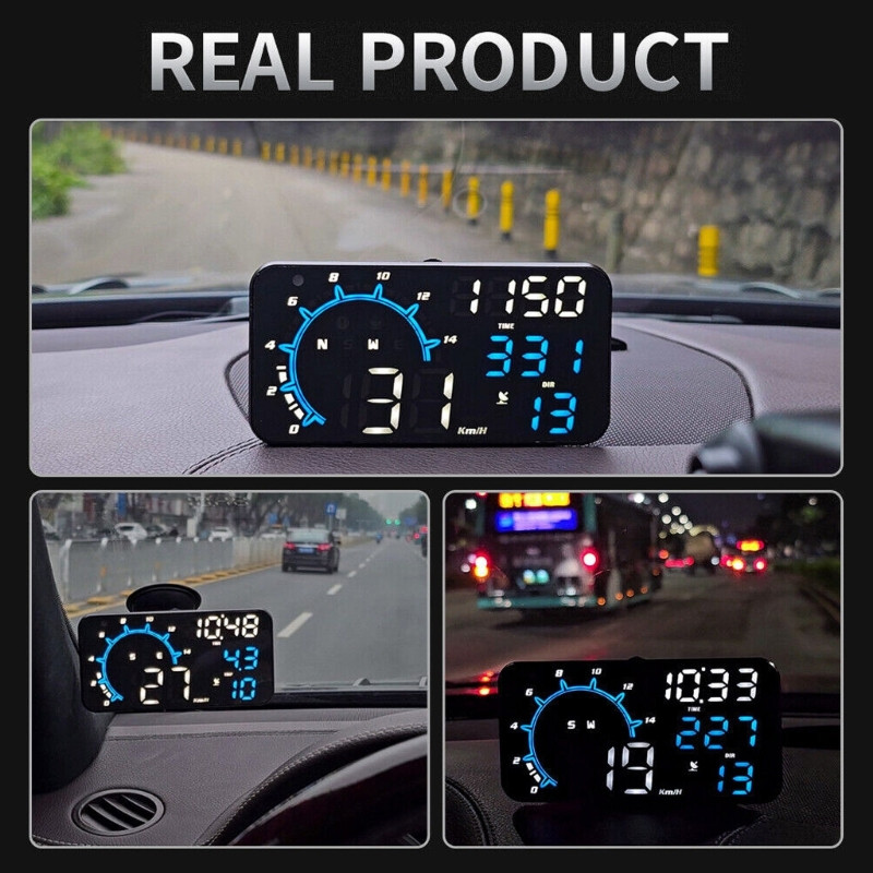 G11HUD Head Up Display GPS Sebességmérő Multifunkciós LED Szélvédő Projektor Vezetési riasztó Autó sebesség riasztó emlékeztető K0AF