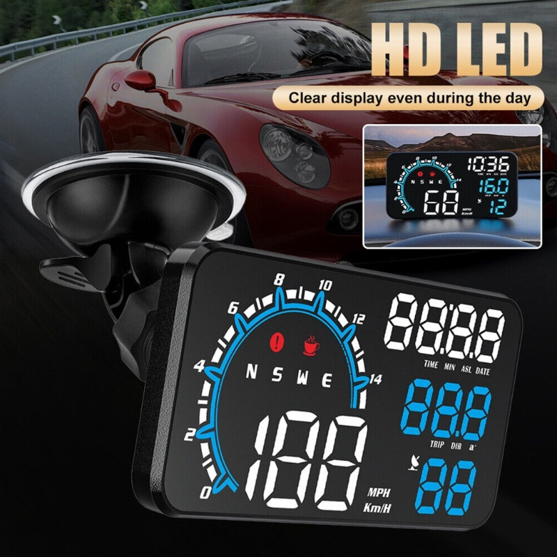 G11HUD Head Up Display GPS Sebességmérő Multifunkciós LED Szélvédő Projektor Vezetési riasztó Autó sebesség riasztó emlékeztető K0AF