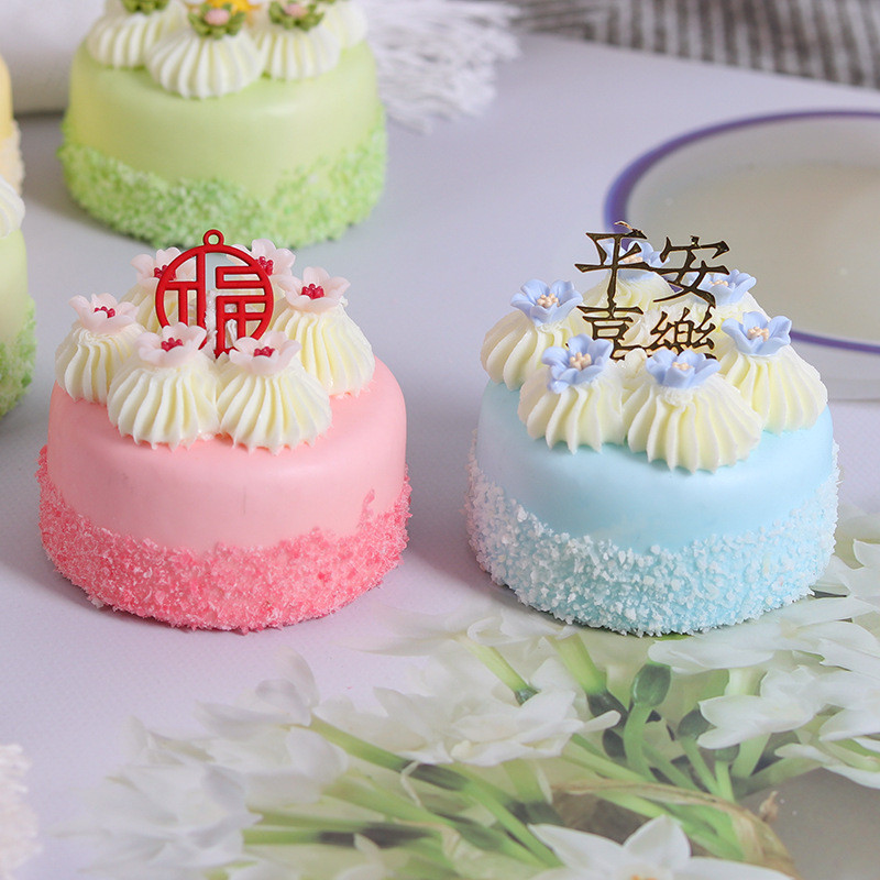 1 db mesterséges kínai stílusú torta hamis étel dekoráció fotózás Pro étel szimuláció tortamodell Tea asztaldísz FCYY-065