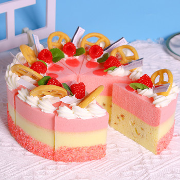 1PC 9X9.5CM Изкуствена торта Десерт Фалшива декорация на храна Фотография Професионална симулация на храна Модел на торта Декорация на чаена маса CK012