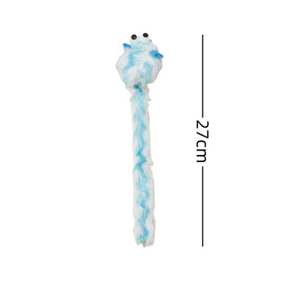 Παιχνίδι γάτα βελούδινο ραβδί τρέιζερ γάτας με διαδραστικό παιχνίδι Bell Cat Αστεία προσομοίωση ράβδου ποντικιού Teaser ραβδί για κατοικίδια ζώα προμήθειες για γάτες