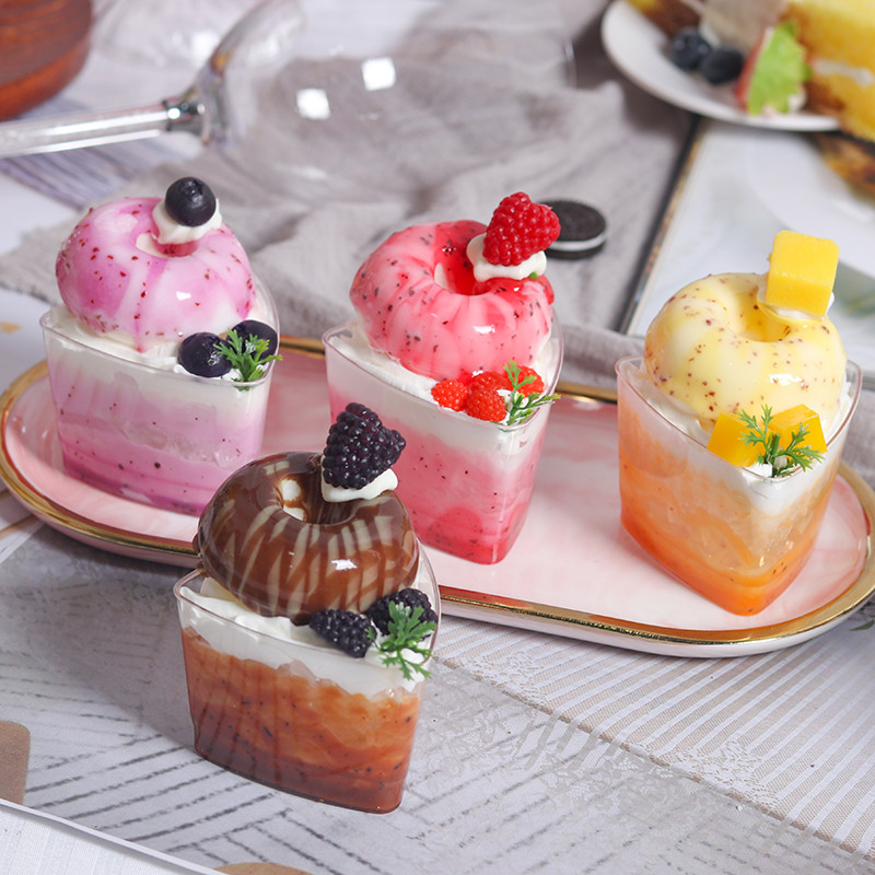 1 db műgyümölcs torta csésze hamis étel dekoráció fotózás Pro étel szimuláció tortamodell Teaasztal dekoráció FCYY-057