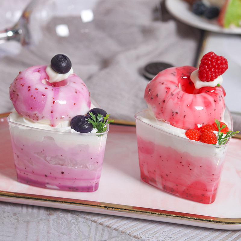 1 db műgyümölcs torta csésze hamis étel dekoráció fotózás Pro étel szimuláció tortamodell Teaasztal dekoráció FCYY-057