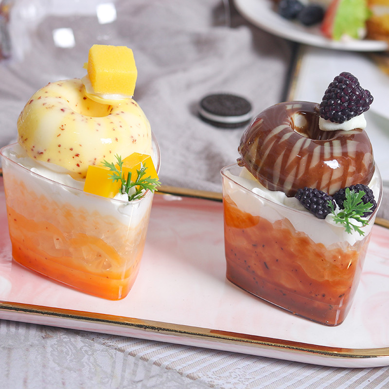 1 db műgyümölcs torta csésze hamis étel dekoráció fotózás Pro étel szimuláció tortamodell Teaasztal dekoráció FCYY-057