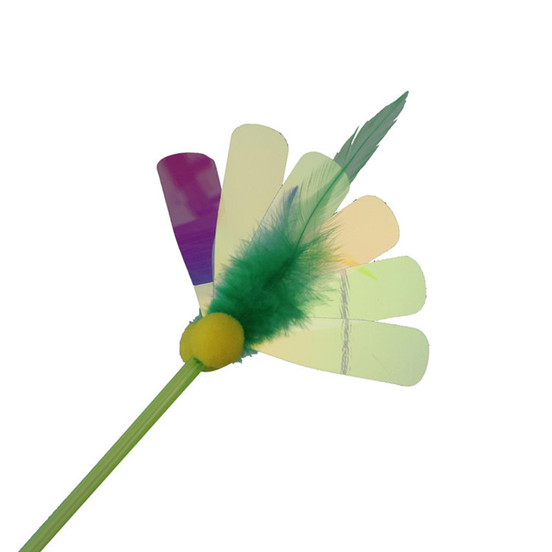 Interaktív tréning toll pillangó Vicces macskabot Aranyos rovar macskajátékok Smiley Incselkedő pálca Cica horgászbot Kisállatkellékek