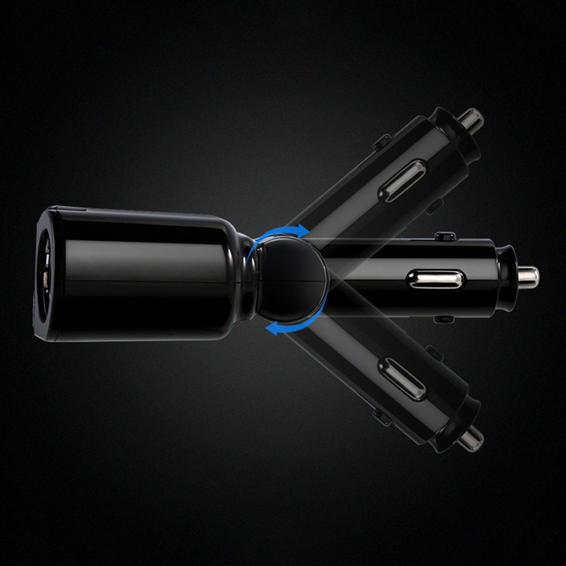 3.1A USB autós töltő dupla szivargyújtó foglalat elosztó telefon táblagép DVR tápadapter Auto elektronika LCD kijelzővel