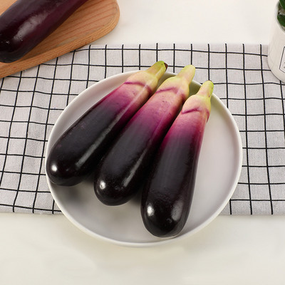 Τεχνητές μελιτζάνες Διακόσμηση εστιατορίου Φυτικά μελιτζάνες στολίδια γραφείου σπιτιού Φωτογραφικά στηρίγματα κουζίνας