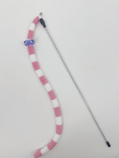 Caterpillar Cat Toy Feather Παιχνίδι για γάτα Ραβδί γάτα Διαδραστικό παιχνίδι Αστείο βελούδινο πολύχρωμο ραβδί Teaser Ράβδος ράβδου κατοικίδιων ζώων Προμήθειες για γάτες