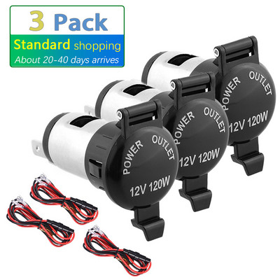 12V Αδιάβροχο Αυτοκίνητο Αυτοκινήτου Μοτοσικλέτας Αναπτήρας Τσιγάρων Αντάπτορας ρεύματος Πρίζα για Μοτοσικλέτες Σκάφη Χορτοκοπτικά Τρακτέρ Αυτοκίνητα