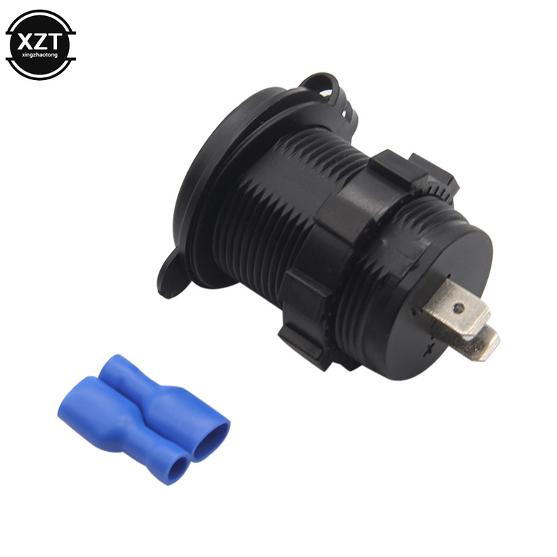 Univerzális kettős USB töltő aljzat konnektor adapter 4.2A autós öngyújtó 12 V elosztó motorkerékpáros autó teherautó ATV hajóhoz
