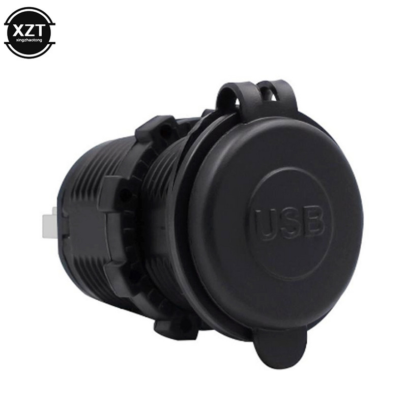 Univerzális kettős USB töltő aljzat konnektor adapter 4.2A autós öngyújtó 12 V elosztó motorkerékpáros autó teherautó ATV hajóhoz